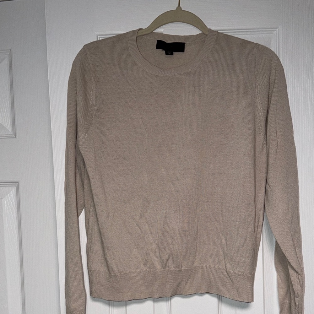 Zara woman's  Light Tan Crewneck Sweater